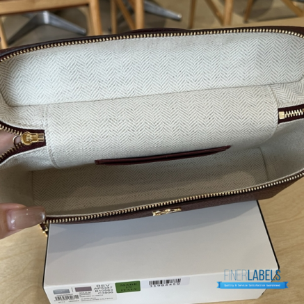 Chanel 26A Slim Vanity Case with Chain Medium- Lunch Box (Maroon Granulated Calfskin)