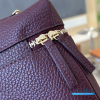 Chanel 26A Slim Vanity Case with Chain Medium- Lunch Box (Maroon Granulated Calfskin)