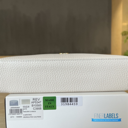 Chanel 26A Slim Vanity Case with Chain Medium- Lunch Box (White Granulated Calfskin)