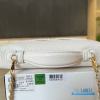 Chanel 26A Slim Vanity Case with Chain Medium- Lunch Box (White Granulated Calfskin)