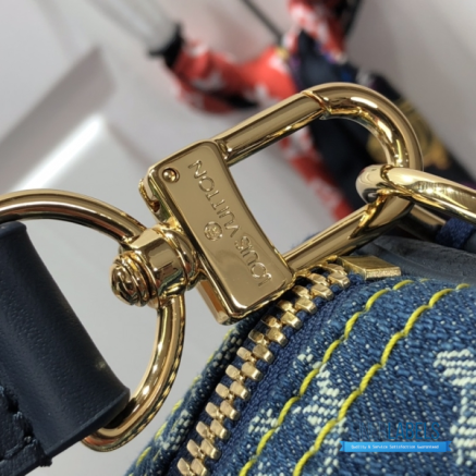 LV x Nigo Keepall Bandoulière 50 (Blue Monogram Denim and Navy Blue Taurillon Leather)