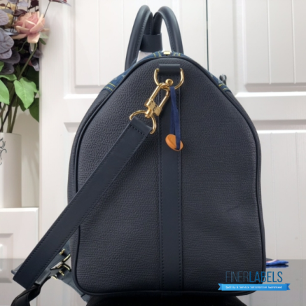 LV x Nigo Keepall Bandoulière 50 (Blue Monogram Denim and Navy Blue Taurillon Leather)