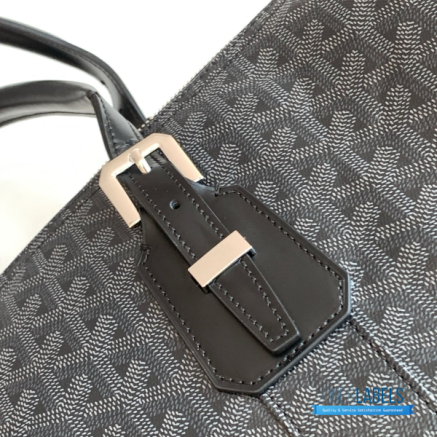 Goyard Boston 50 Travel Bag Black Tan