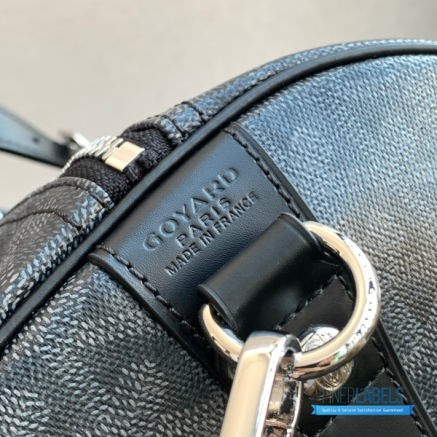 Goyard Boston 50 Travel Bag Black Tan