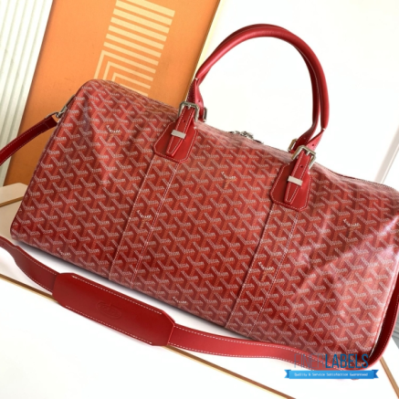 Goyard Boston 50 Travel Bag Crimson Red