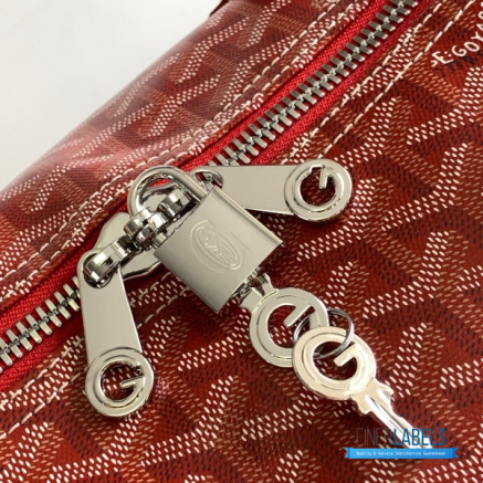 Goyard Boston 50 Travel Bag Crimson Red