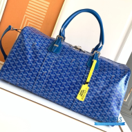 Goyard Boston 50 Travel Bag Royal Blue