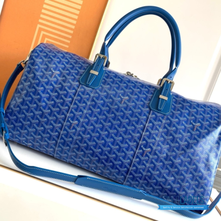 Goyard Boston 50 Travel Bag Royal Blue