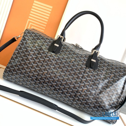 Goyard Boston 50 Travel Bag Charcoal Grey