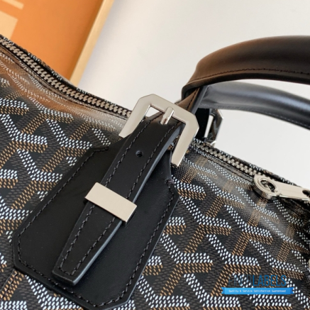 Goyard Boston 50 Travel Bag Charcoal Grey