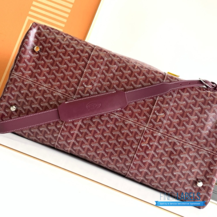 Goyard Boston 50 Travel Bag Burgundy Wine