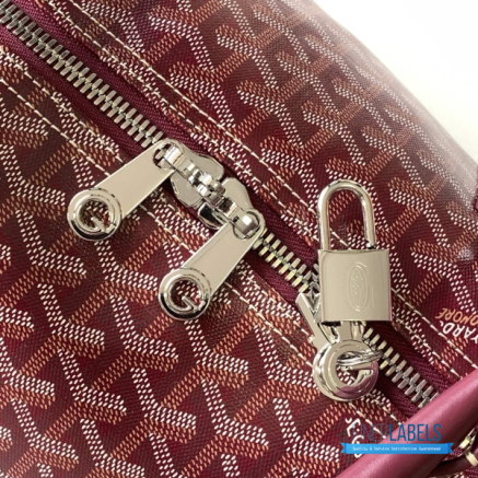 Goyard Boston 50 Travel Bag Burgundy Wine