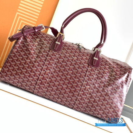 Goyard Boston 50 Travel Bag Burgundy Wine