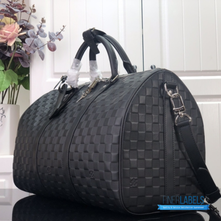 LV Keepall Bandoulière 45 (Onyx Damier Infini Leather)