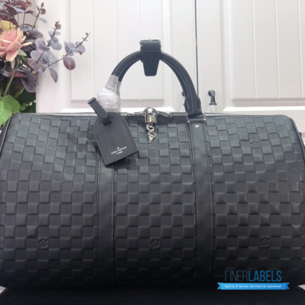LV Keepall Bandoulière 45 (Onyx Damier Infini Leather)