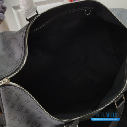 LV Keepall Bandoulière 50 (Monogram Eclipse / Monogram Eclipse Reverse Coated Canvas)