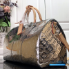 LV Keepall Bandoulière 50 (Silver Monogram Mirror Coated Canvas)