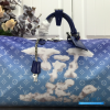 LV Keepall Bandoulière 50 (Blue Monogram Clouds Coated Canvas)
