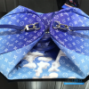 LV Keepall Bandoulière 50 (Blue Monogram Clouds Coated Canvas)