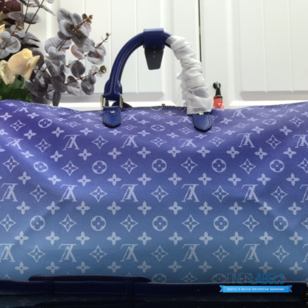 LV Keepall Bandoulière 50 (Blue Monogram Clouds Coated Canvas)