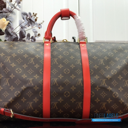 LV Keepall Bandoulière 50 (Coquelicot Monogram Coated Canvas)