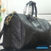 LV Keepall Bandoulière 45 (Black Monogram Empreinte Giant Leather)