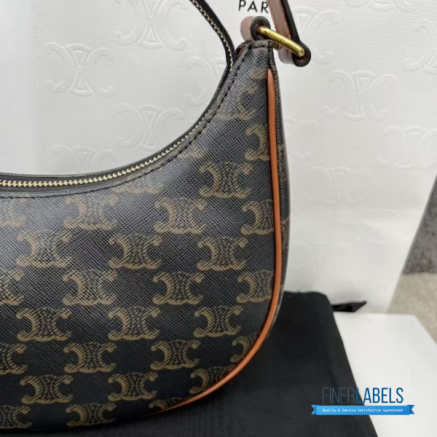 CELINE Ava Bag Medium (Tan Triomphe Canvas & Calfskin)