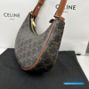 CELINE Ava Bag Medium (Tan Triomphe Canvas & Calfskin)