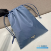 PRADA Wish Drawstring Pouch One Size (Aviation Blue Re-Nylon)