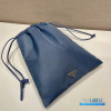 PRADA Wish Drawstring Pouch One Size (Aviation Blue Re-Nylon)