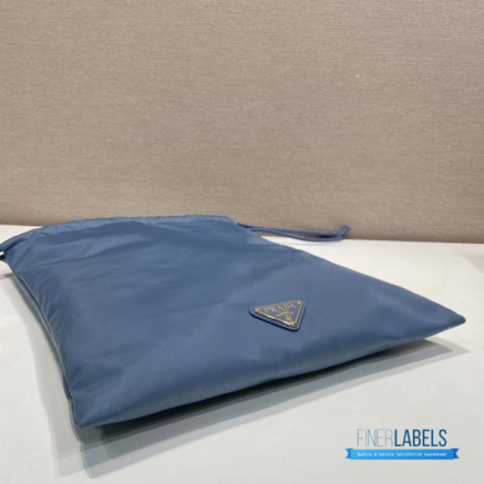 PRADA Wish Drawstring Pouch One Size (Aviation Blue Re-Nylon)