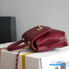 Chanel Mini Coco Handle Flap Bag (Burgundy Quilted Caviar Leather)