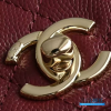 Chanel Mini Coco Handle Flap Bag (Burgundy Quilted Caviar Leather)