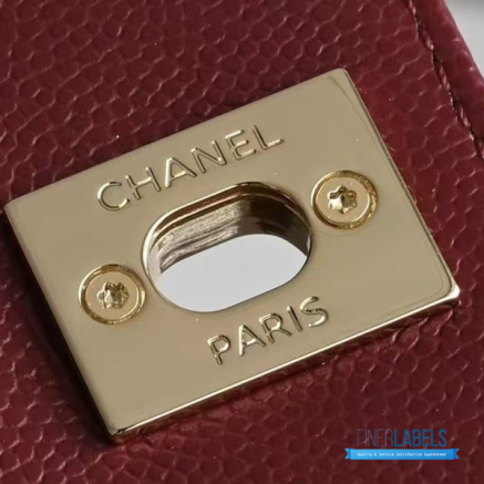 Chanel Mini Coco Handle Flap Bag (Burgundy Quilted Caviar Leather)