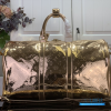 LV Keepall Bandoulière 45 (Copper Monogram Miroir Coated Canvas)