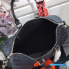 LV Keepall Bandoulière 45 (Damier Cobalt Race Canvas / Blue & Orange)