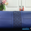 LV Keepall Bandoulière 50 (Pacific Blue Taiga Leather & Monogram Canvas)