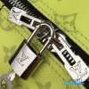 LV Keepall Bandoulière 50 (Neon Yellow Taigarama Leather and Monogram Canvas)