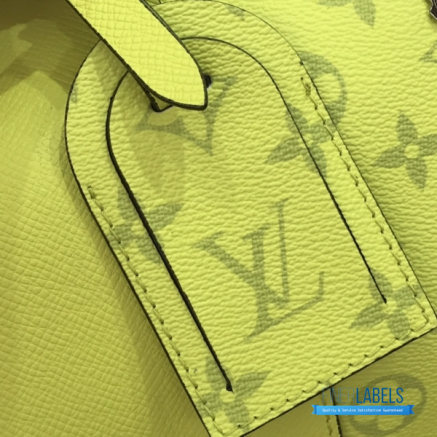LV Keepall Bandoulière 50 (Neon Yellow Taigarama Leather and Monogram Canvas)