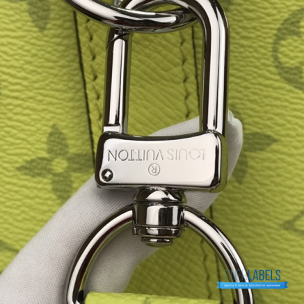 LV Keepall Bandoulière 50 (Neon Yellow Taigarama Leather and Monogram Canvas)