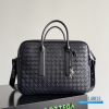 BV Briefcase One Size (Black Intrecciato Calfskin Leather)