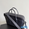 BV Briefcase One Size (Black Intrecciato Calfskin Leather)