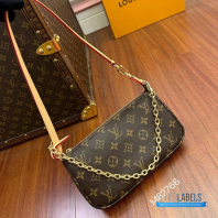 LV Pochette Accessoires One Size (Classic Brown Monogram Canvas & Vachetta Leather)