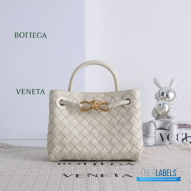 BV Mini Andiamo Bag (Chalk/Sea Salt Intrecciato Lambskin Leather)