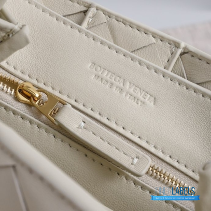 BV Mini Andiamo Bag (Chalk/Sea Salt Intrecciato Lambskin Leather)