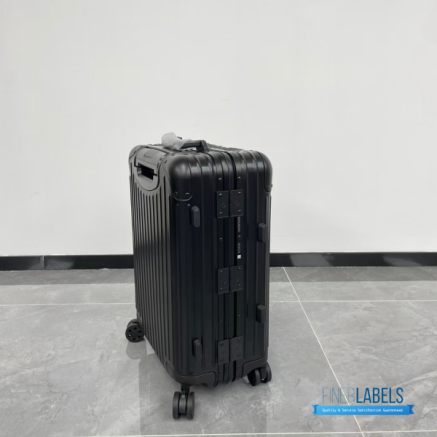 RIMOWA Black Aluminum Cabin Luggage