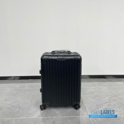 RIMOWA Black Aluminum Cabin Luggage