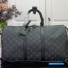 LV Keepall Bandoulière 45 (Black/Grey Monogram Eclipse Coated Canvas)