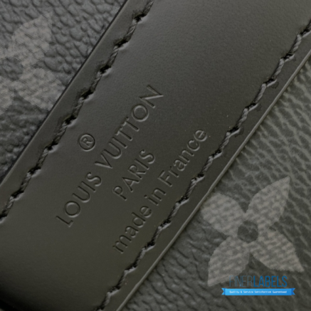 LV Keepall Bandoulière 45 (Black/Grey Monogram Eclipse Coated Canvas)