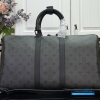 LV Keepall Bandoulière 45 (Black/Grey Monogram Eclipse Coated Canvas)